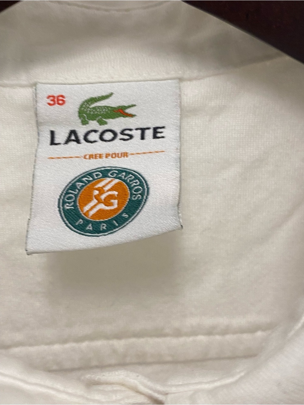 Lacoste Women's White Short-Sleeve Button-Down Polo with Green Logo - Picture 9 of 9